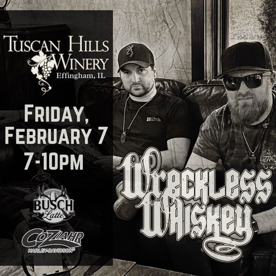 Wreckless Whiskey @ Tuscan Hills Winery