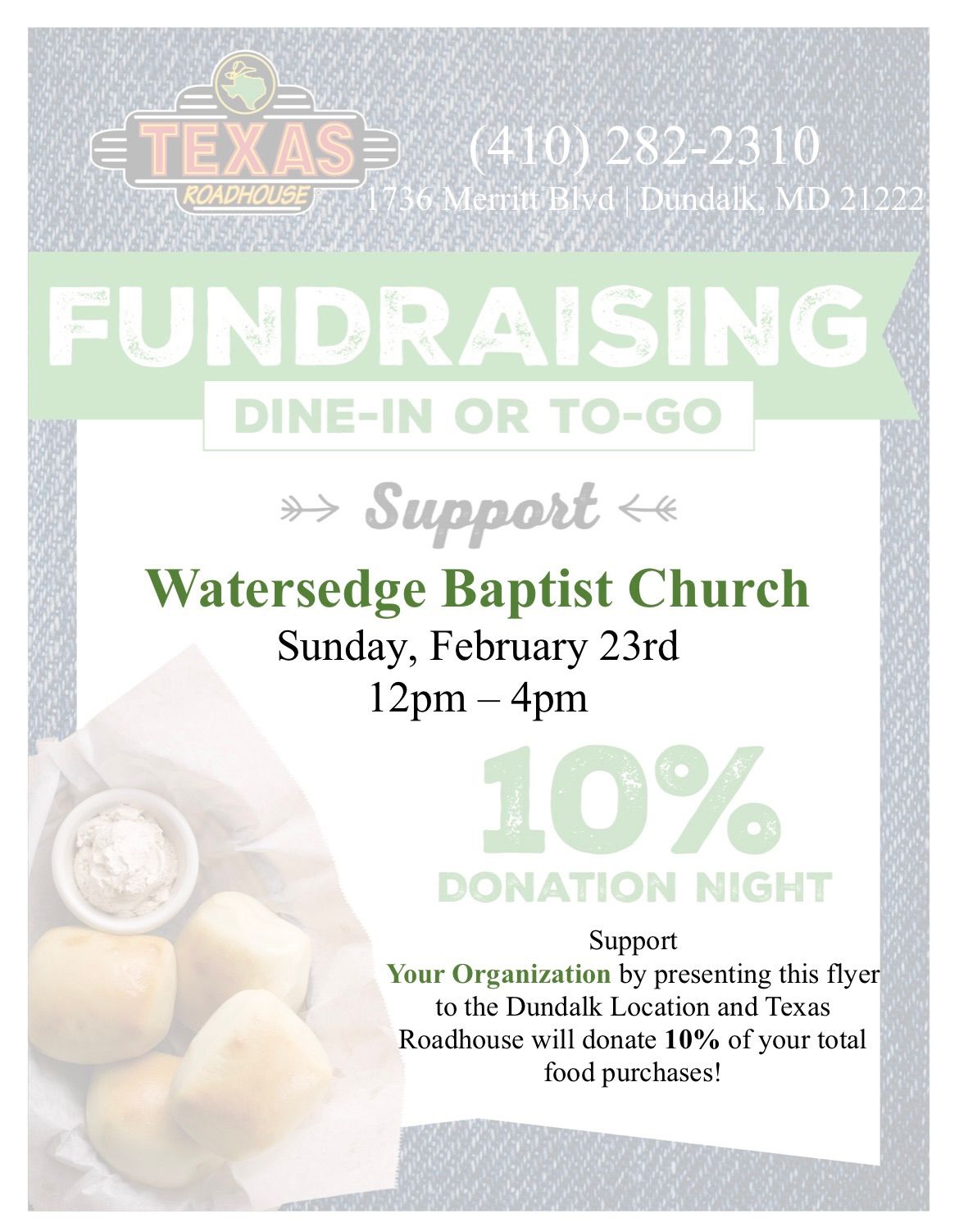 Texas Roadhouse Fundraiser 