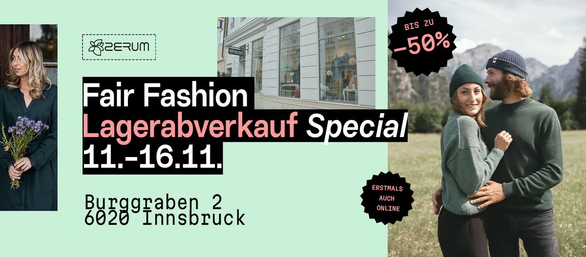 Lagerabverkauf Special ZERUM Innsbruck