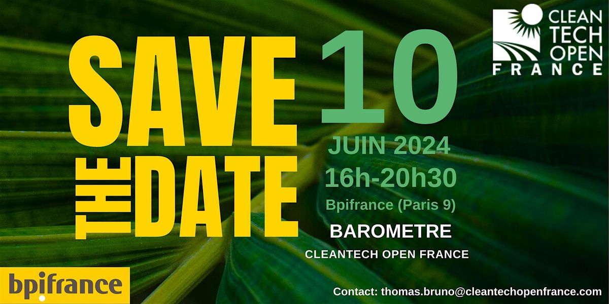 Barom\u00e8tre Cleantech Open France 2024