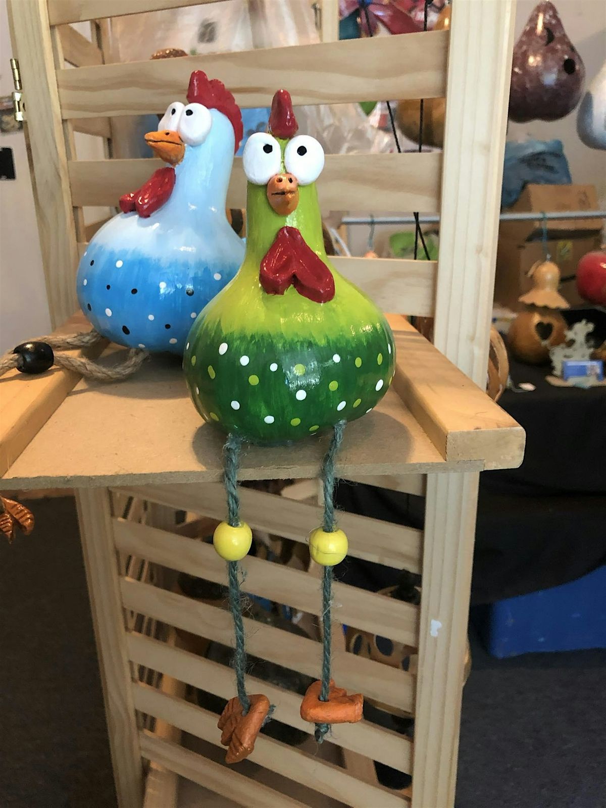 Crazy Chicken Gourd Painting with Sue