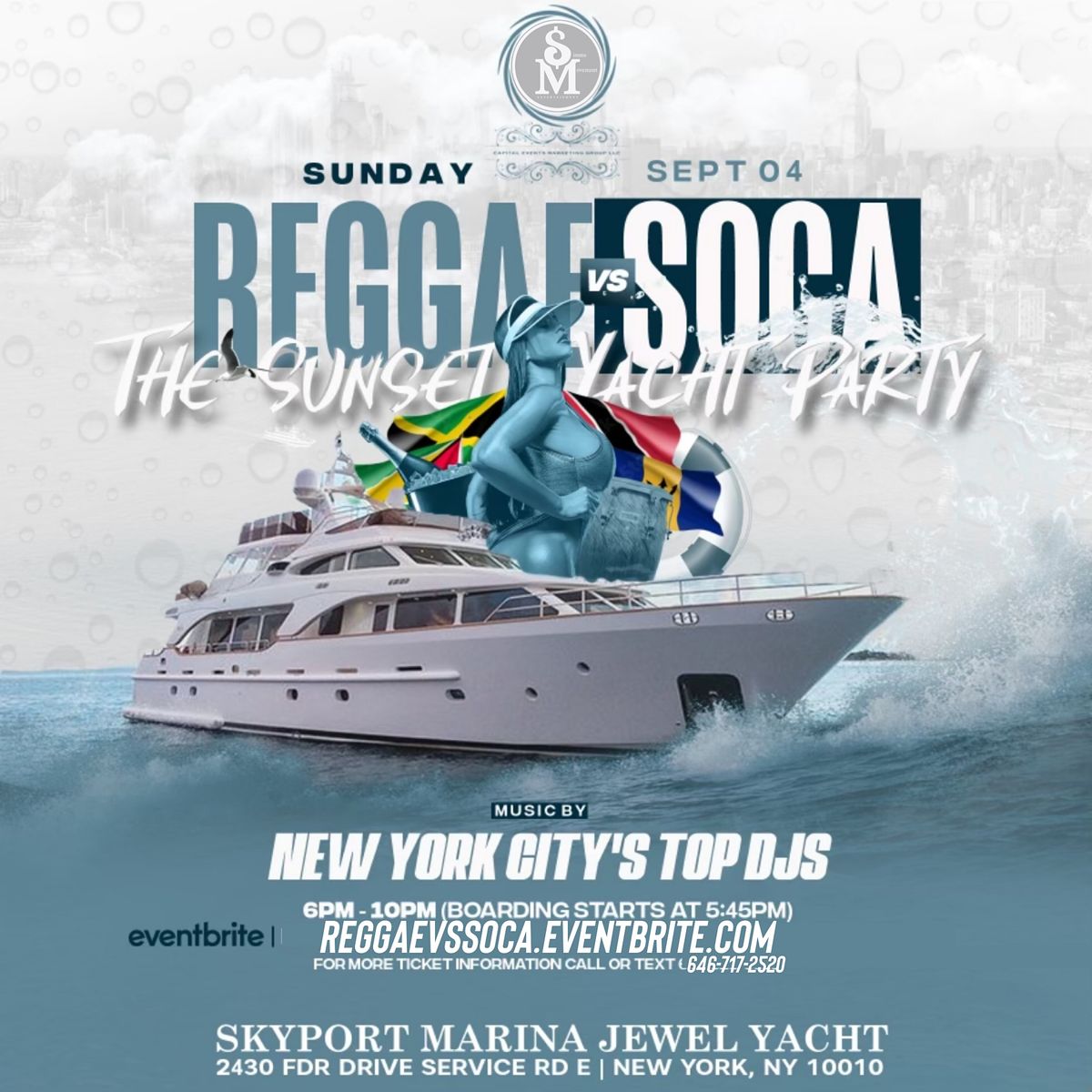 Reggae vs Soca NYC Yacht Party Saturday Sept 4th Simmsmovement, Jewel