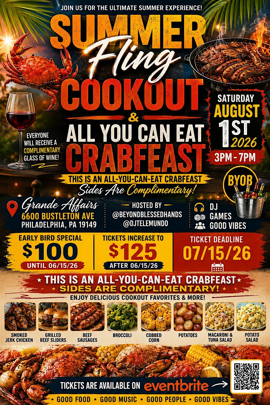 Summer Fling Crabfeast & Cookout SUMMER FLING CRABFEAST IS HERE! SUM
