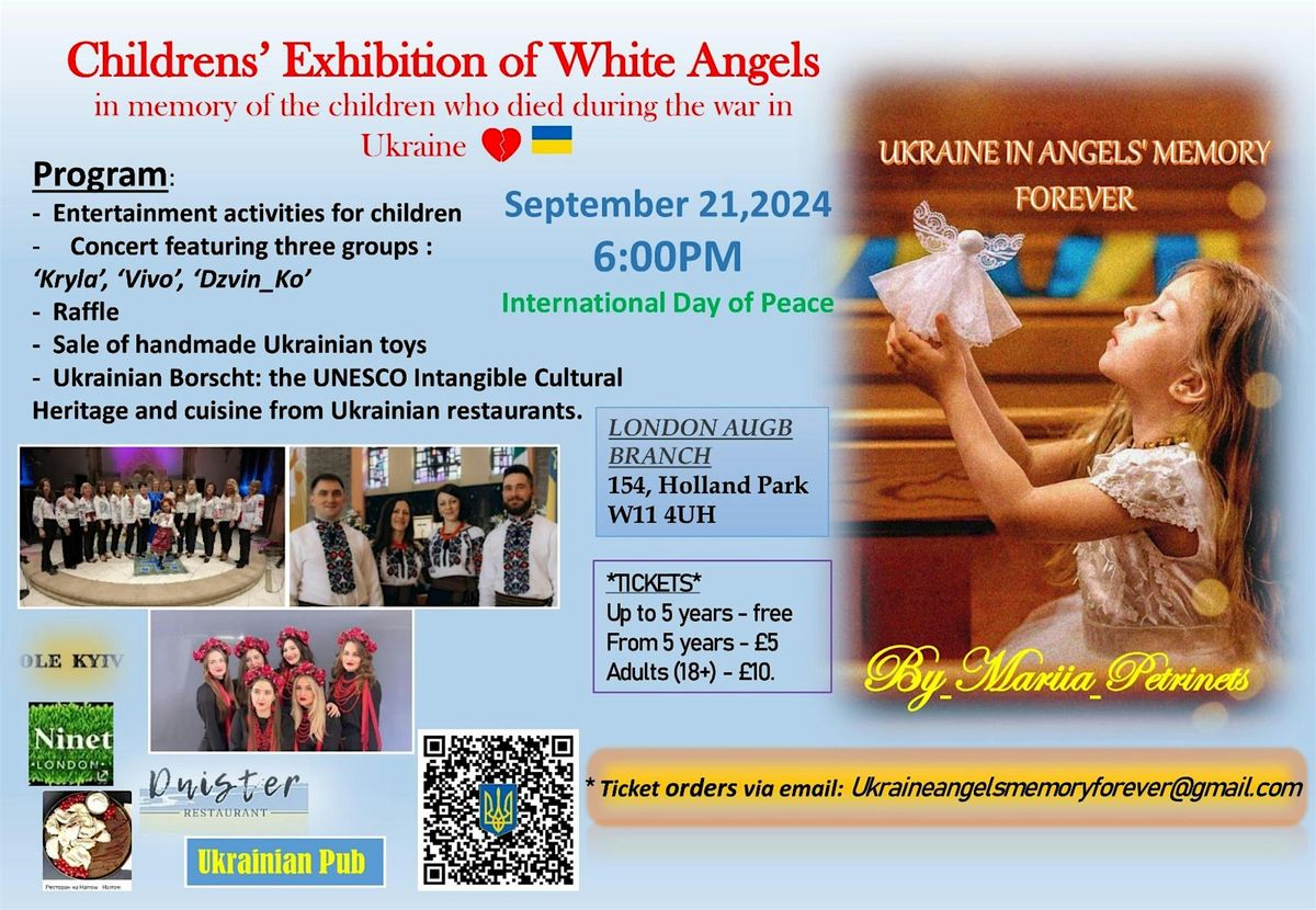 White Angels: Remembering Ukraine's Young Victims of War. Concert and Exhibition