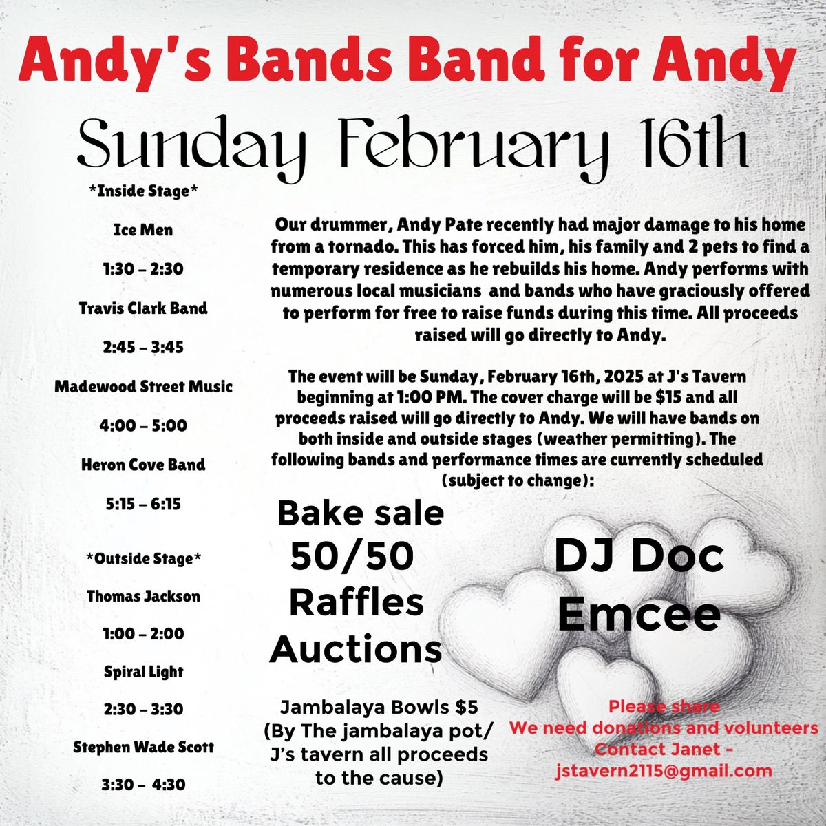 Andy\u2019s Bands Band for Andy 