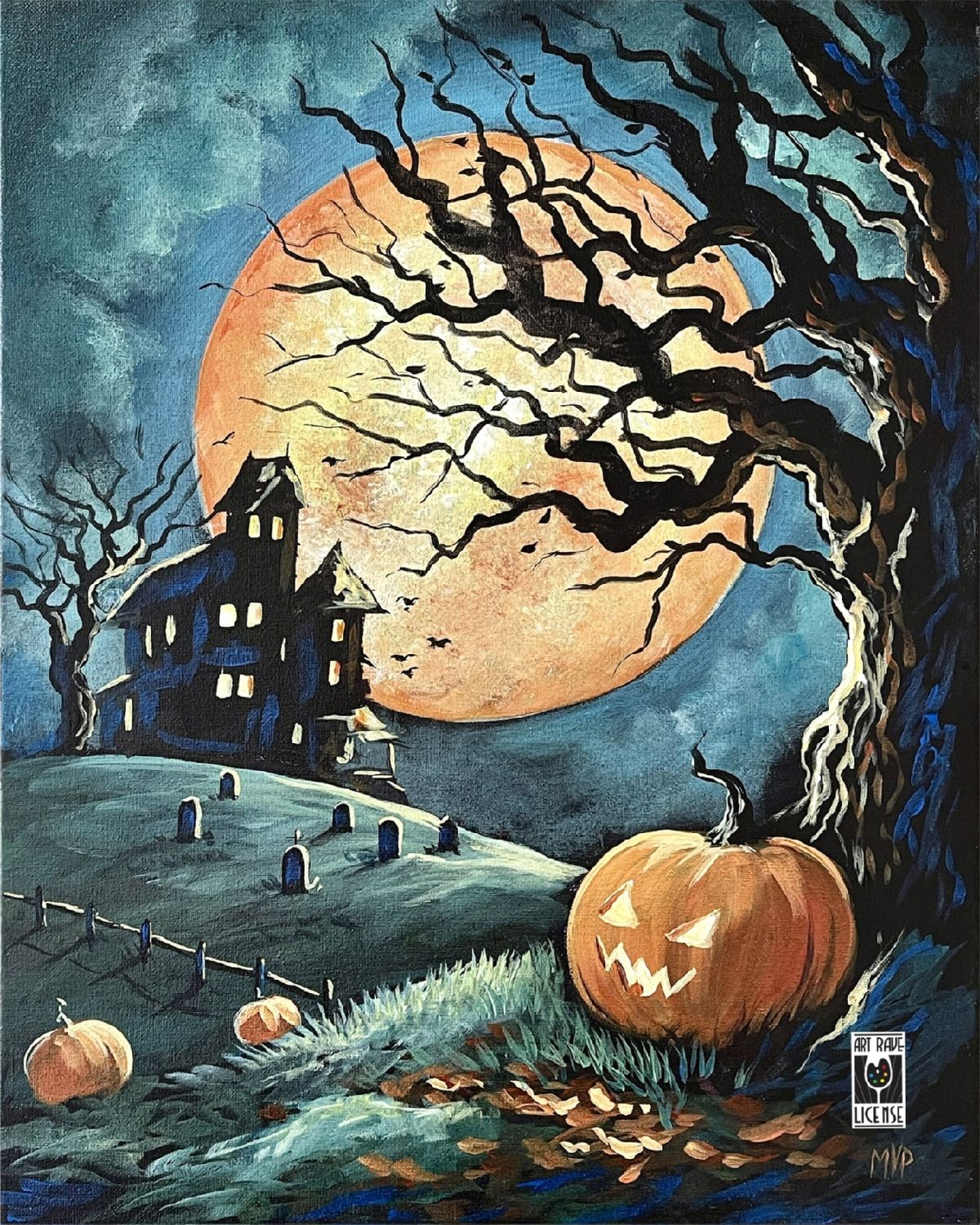 Haunted Hill Canvas Paint and Sip