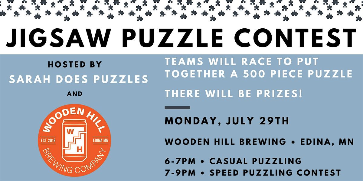 Jigsaw Puzzle Contest at Wooden Hill Brewing with Sarah Does Puzzles - July