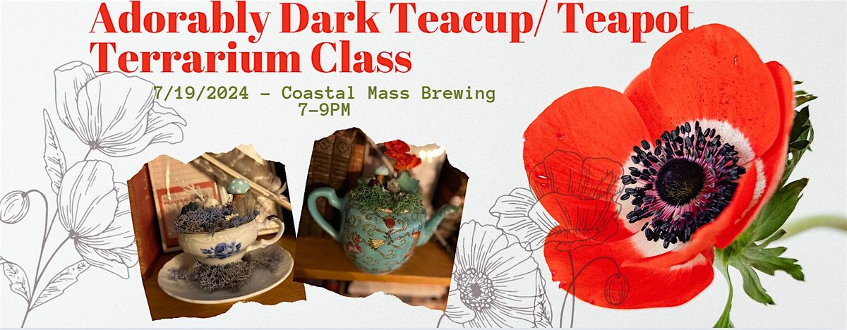 Adorably Dark Teacup Terrarium