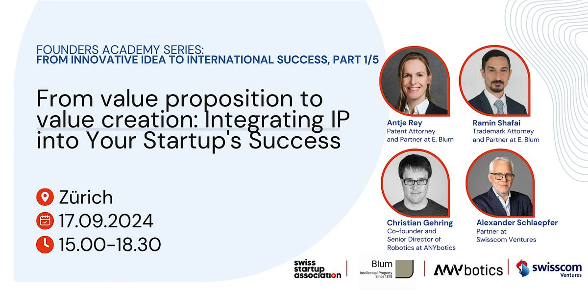 From value proposition to value creation: Integrating IP into Your Startup'