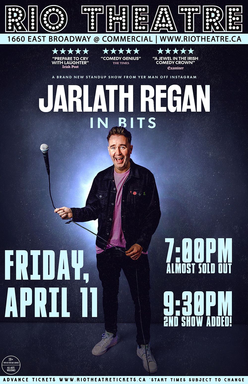 Jarlath Regan: In Bits at the Rio Theatre - 2nd Show Added!