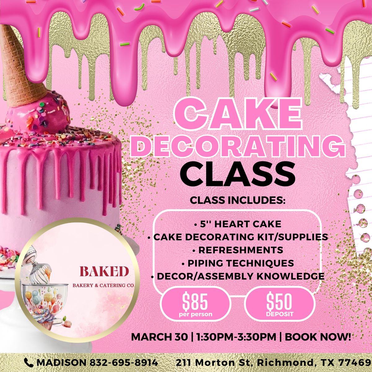 BAKED by Becerra - Heart Cake Workshop! \ud83c\udf82\ud83e\ude77