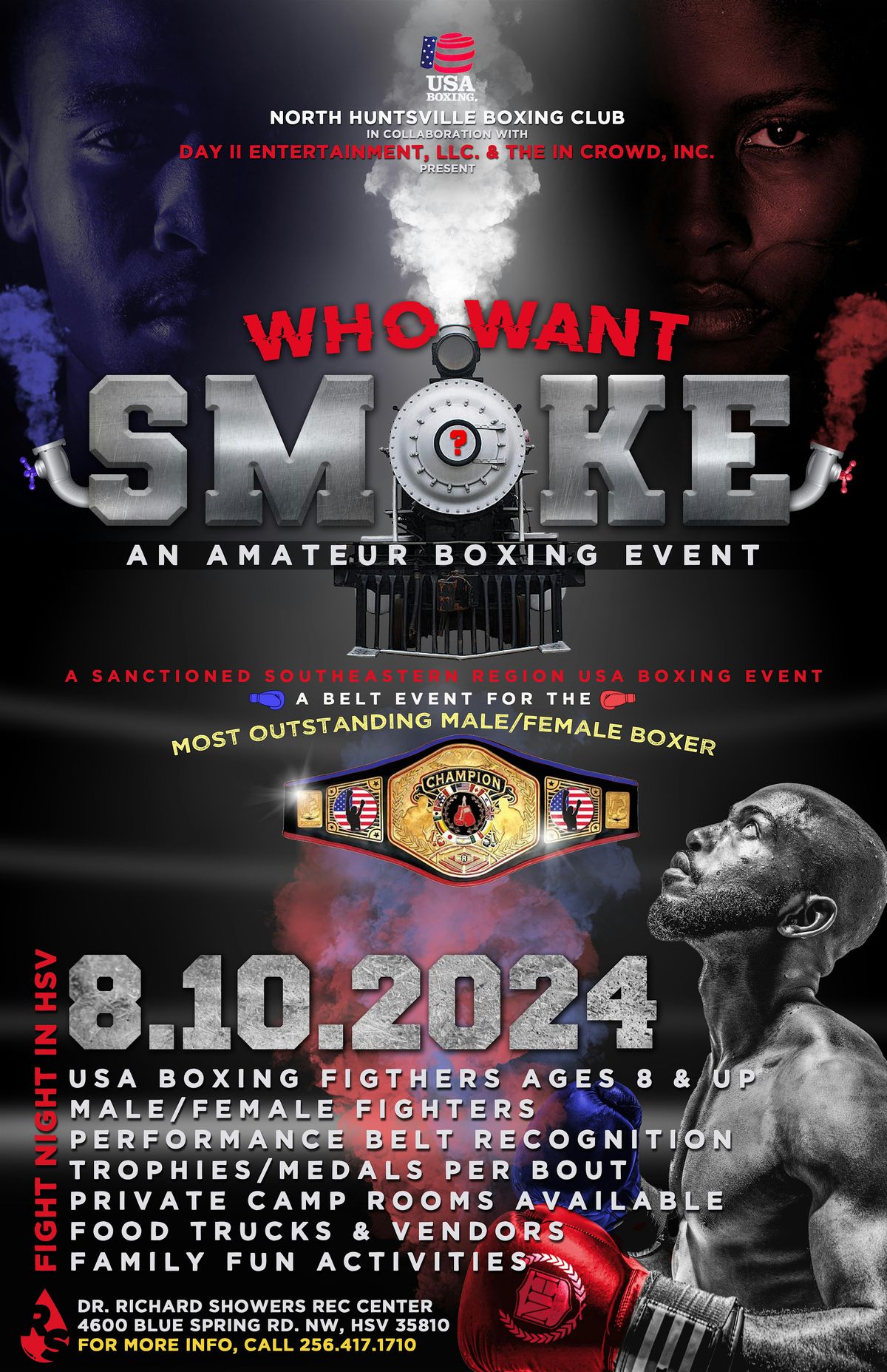 Who want Smoke Amateur Sanction Boxing