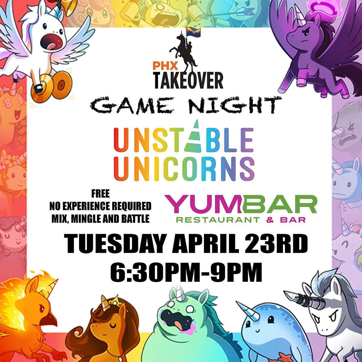Takeover Game Night - Unstable Unicorns
