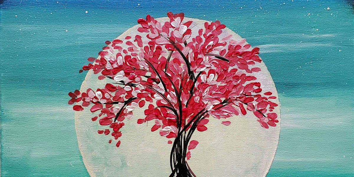 Crimson Tree Moon - Paint and Sip by Classpop!\u2122