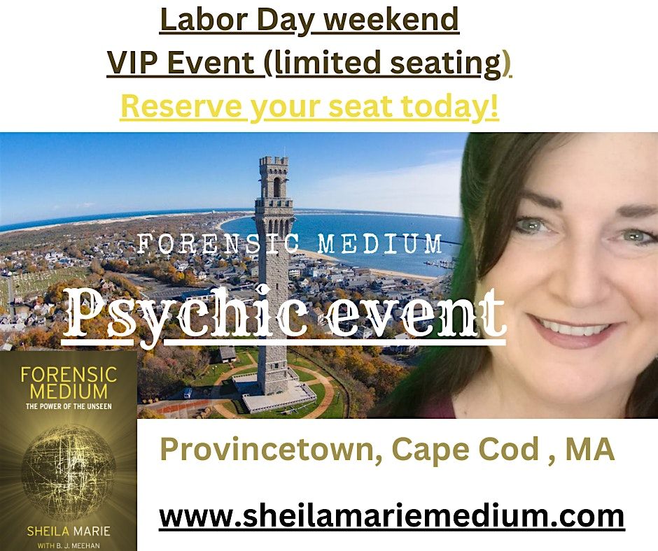 Forensic Medium  VIP Psychic Event with renowned Sheila Marie