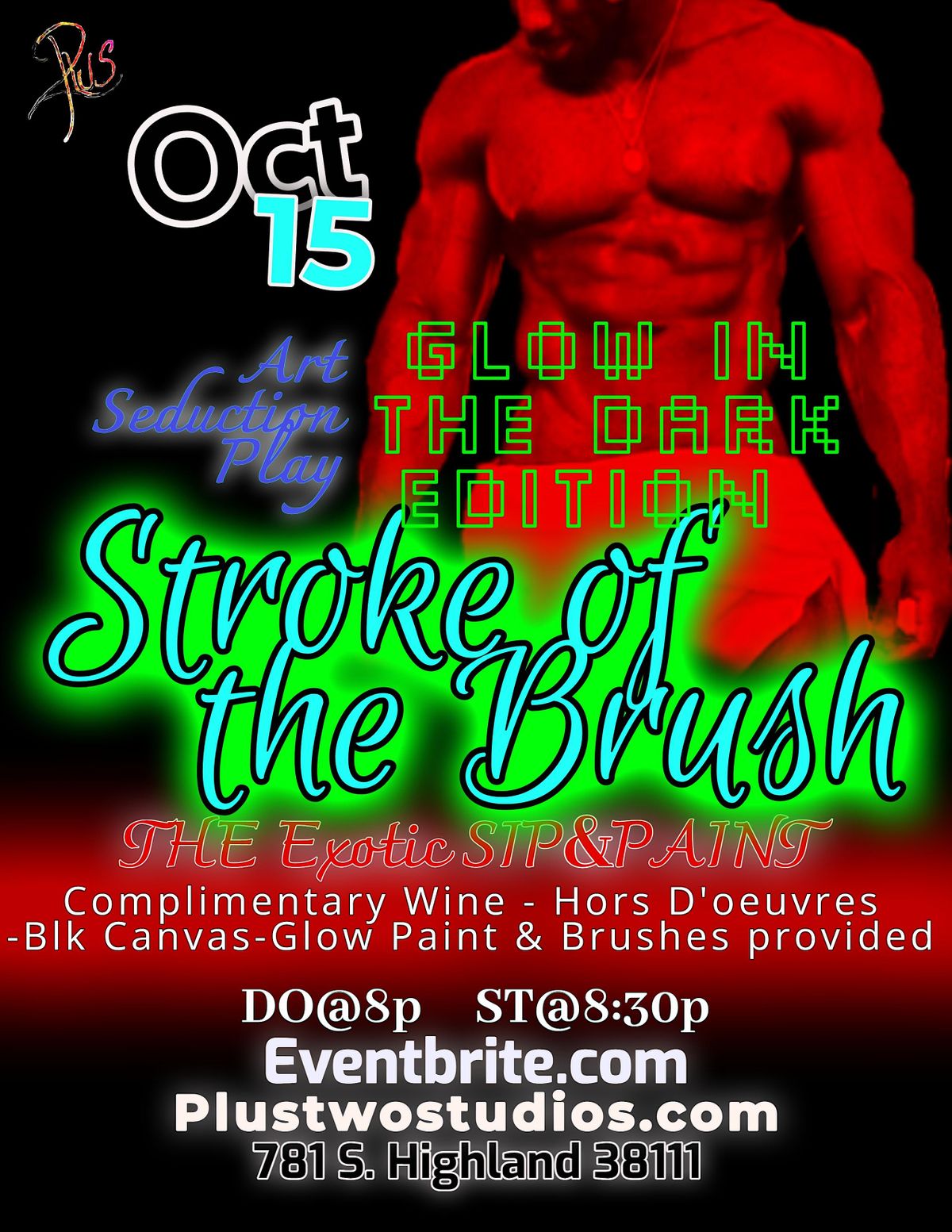 Stroke of the Brush : The Exotic Sip & Paint (GLOW IN THE DARK EDTION)