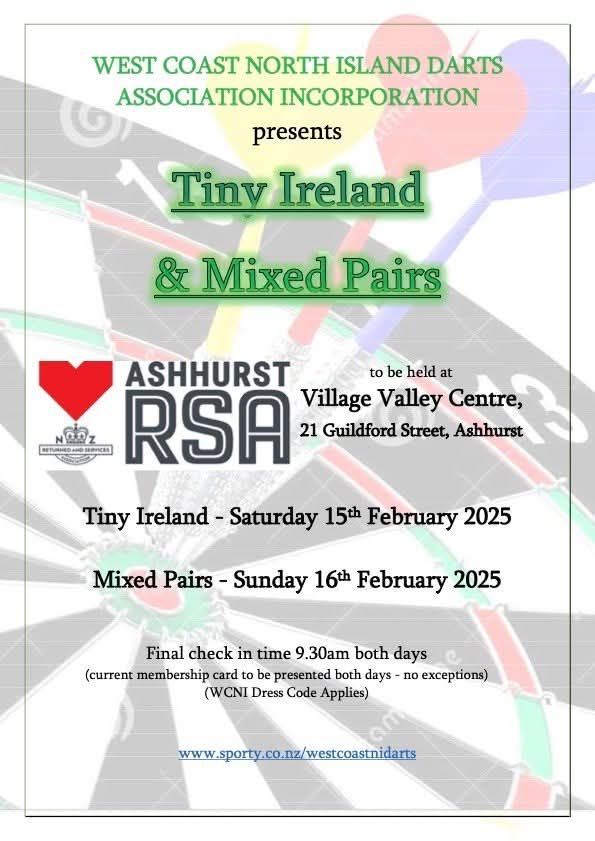 Tiny Ireland and Mixed Pairs Tournament