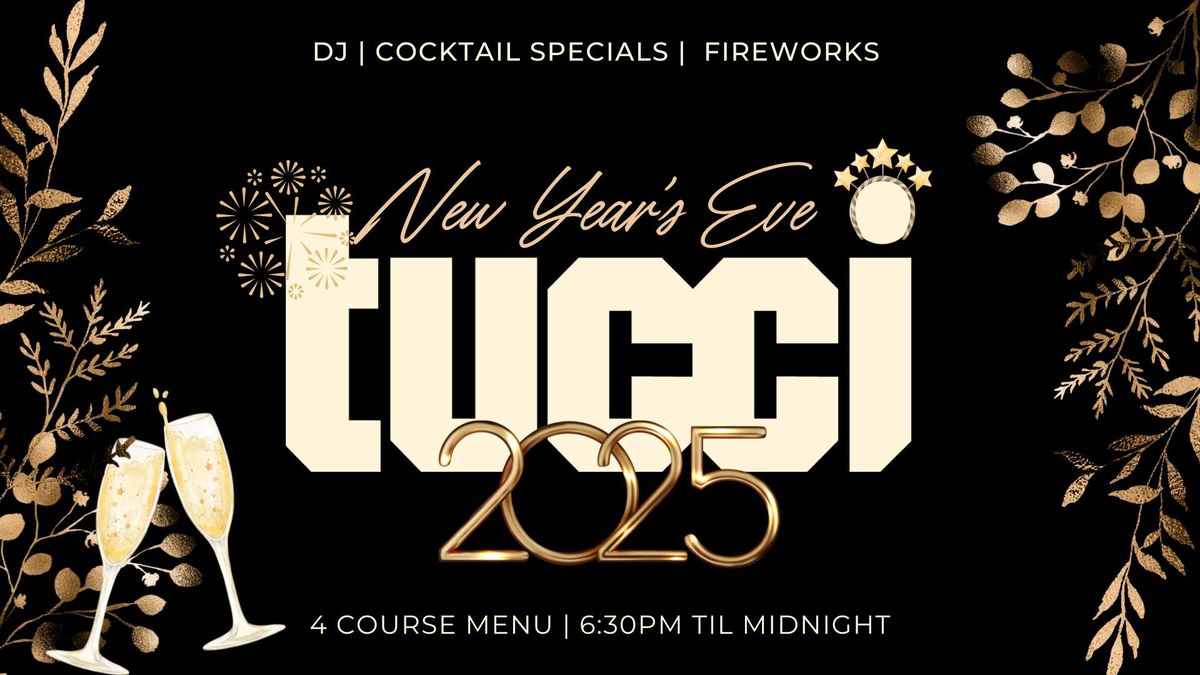 New Year's Eve @ Tucci Perth - 4-Course Dining, DJ, Fireworks