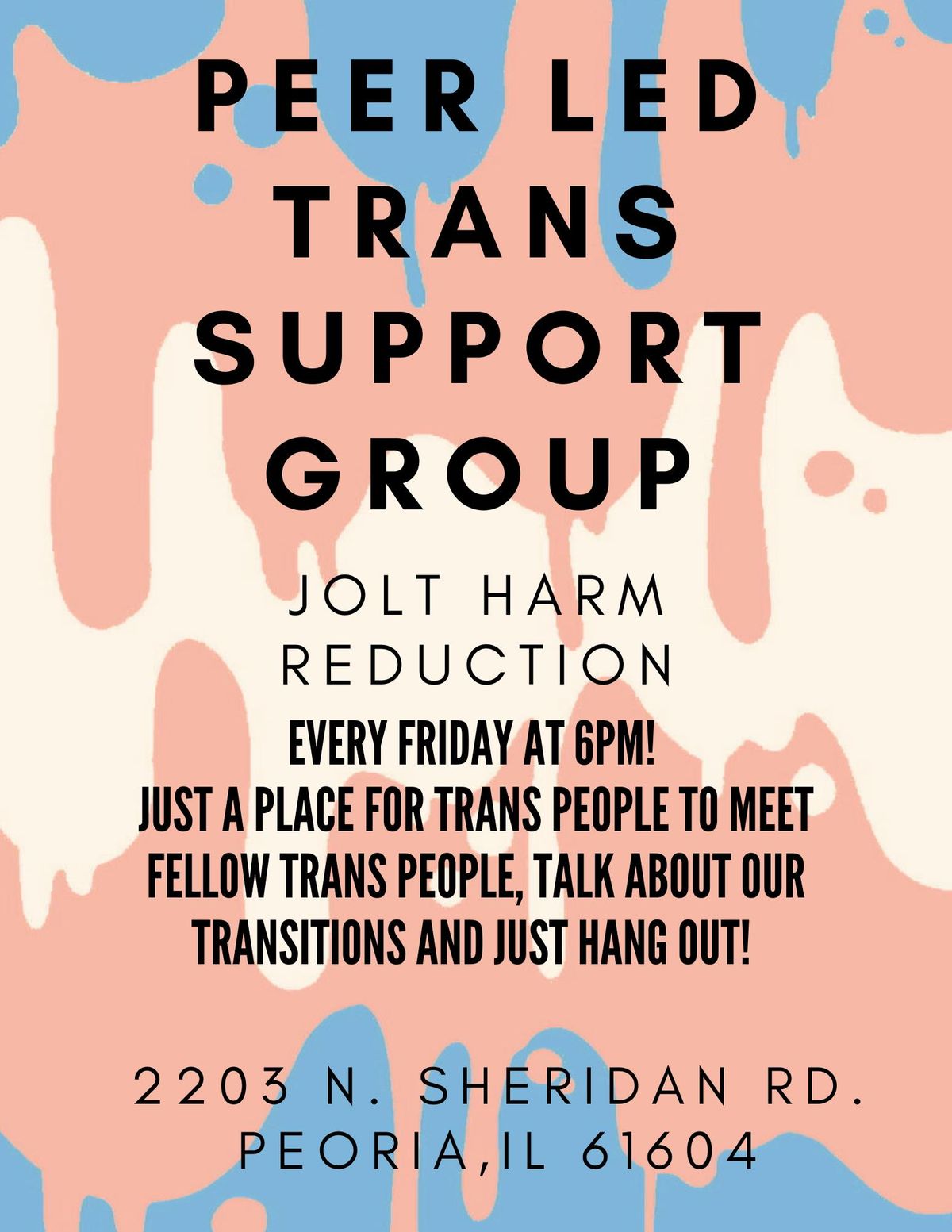 Weekly Peer Led Trans Support Group