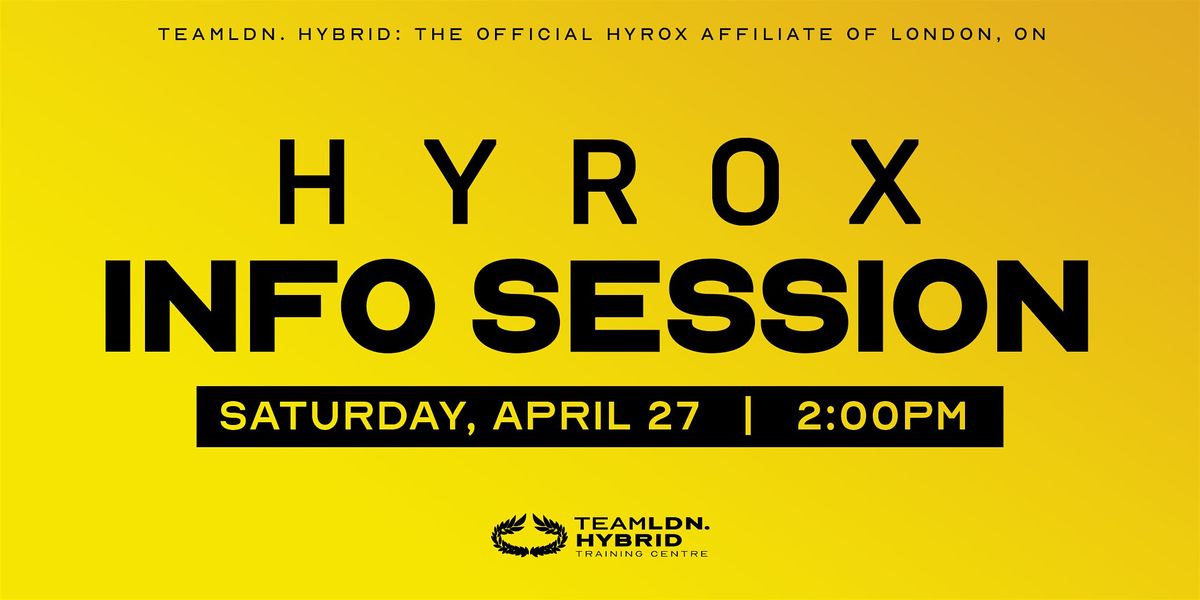 TEAMLDN. HYBRID: HYROX Info Session