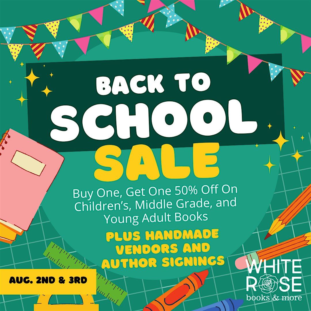 Back to School Sale and Vendor Event