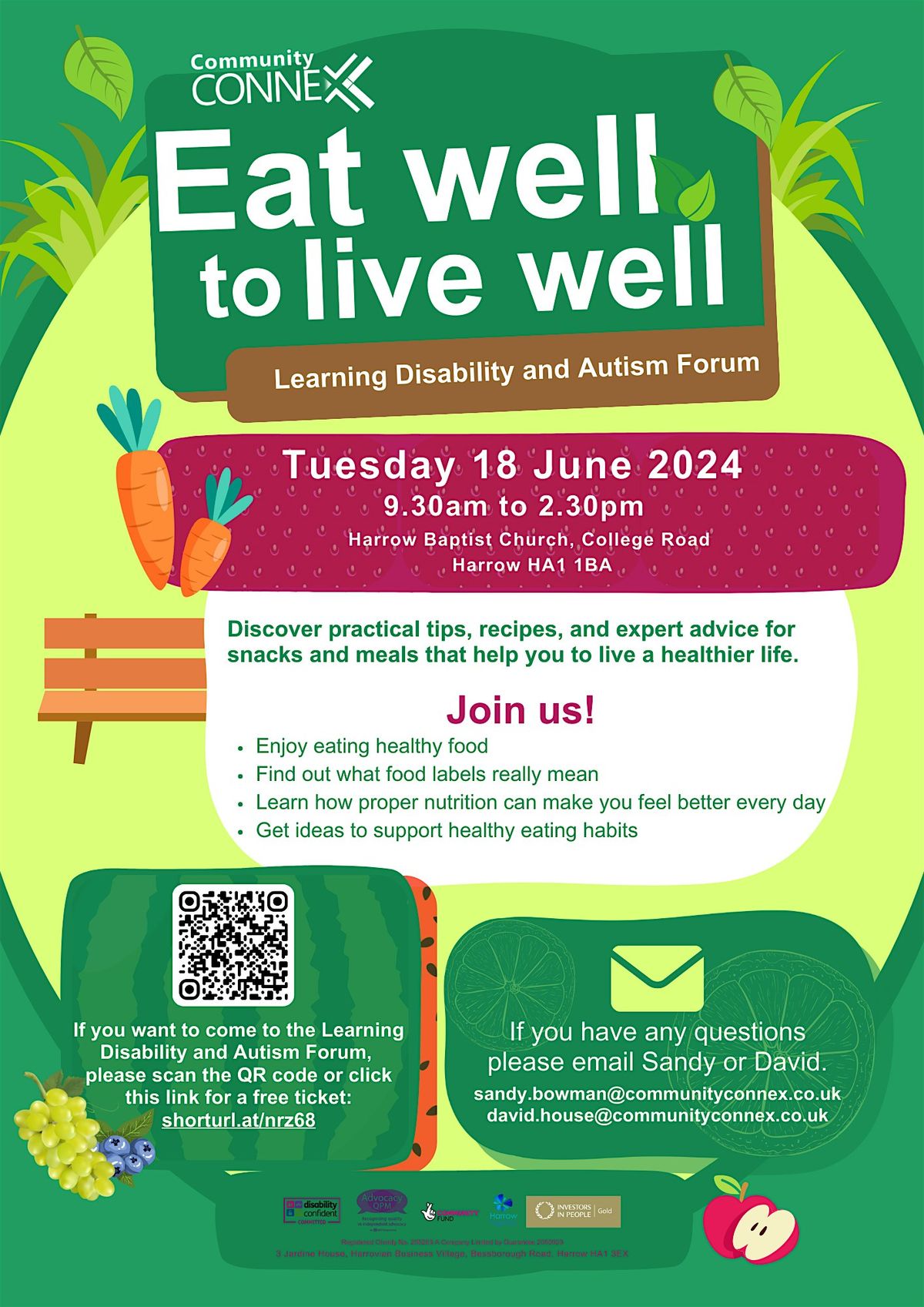 Learning Disability and Autism Forum: Eat well to live well