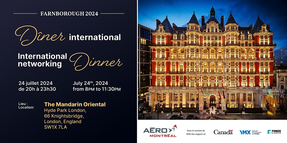 D\u00eener international | International networking dinner Farnborough 2024