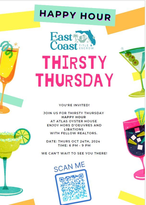 Thirsty Thursday Happy Hour with East Coast Title & Escrow