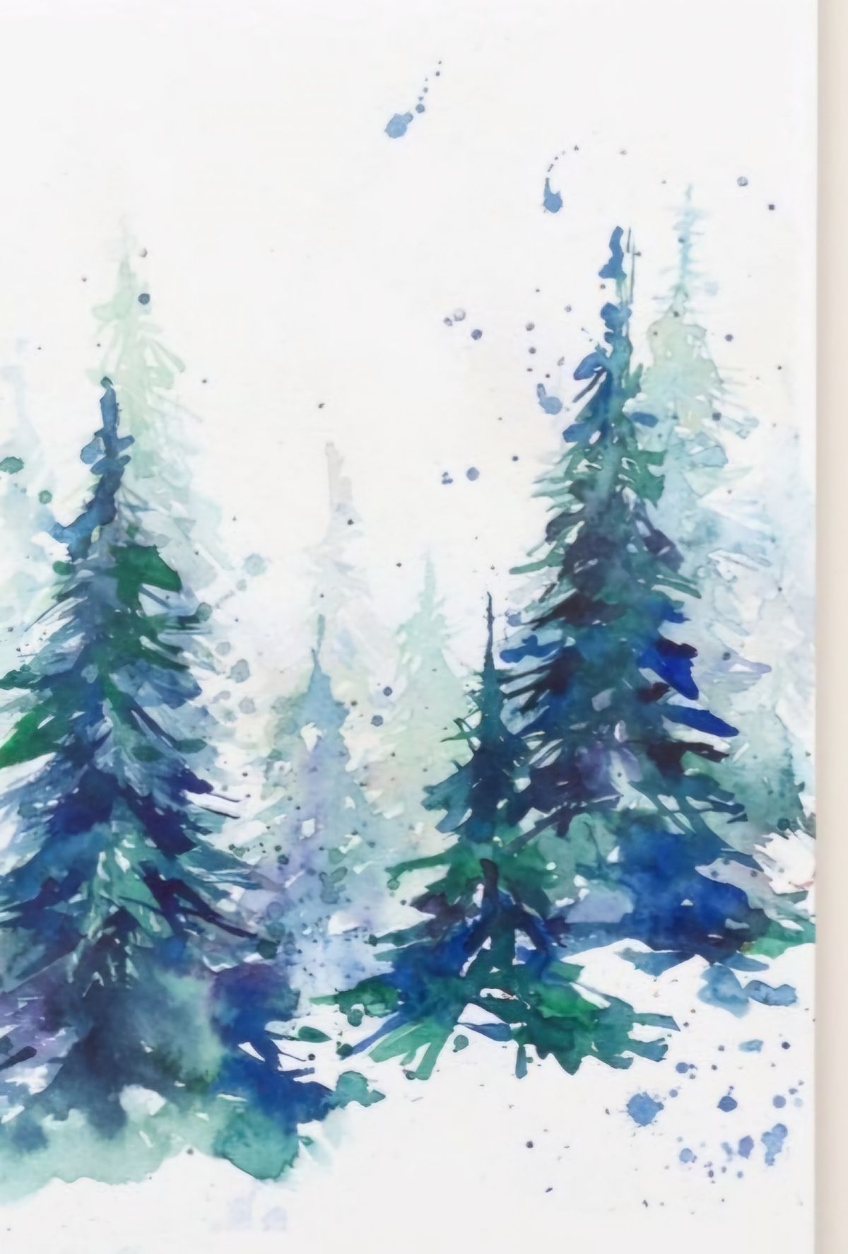 Watercolor Christmas Cards. Saturday, November 2nd at 1pm.