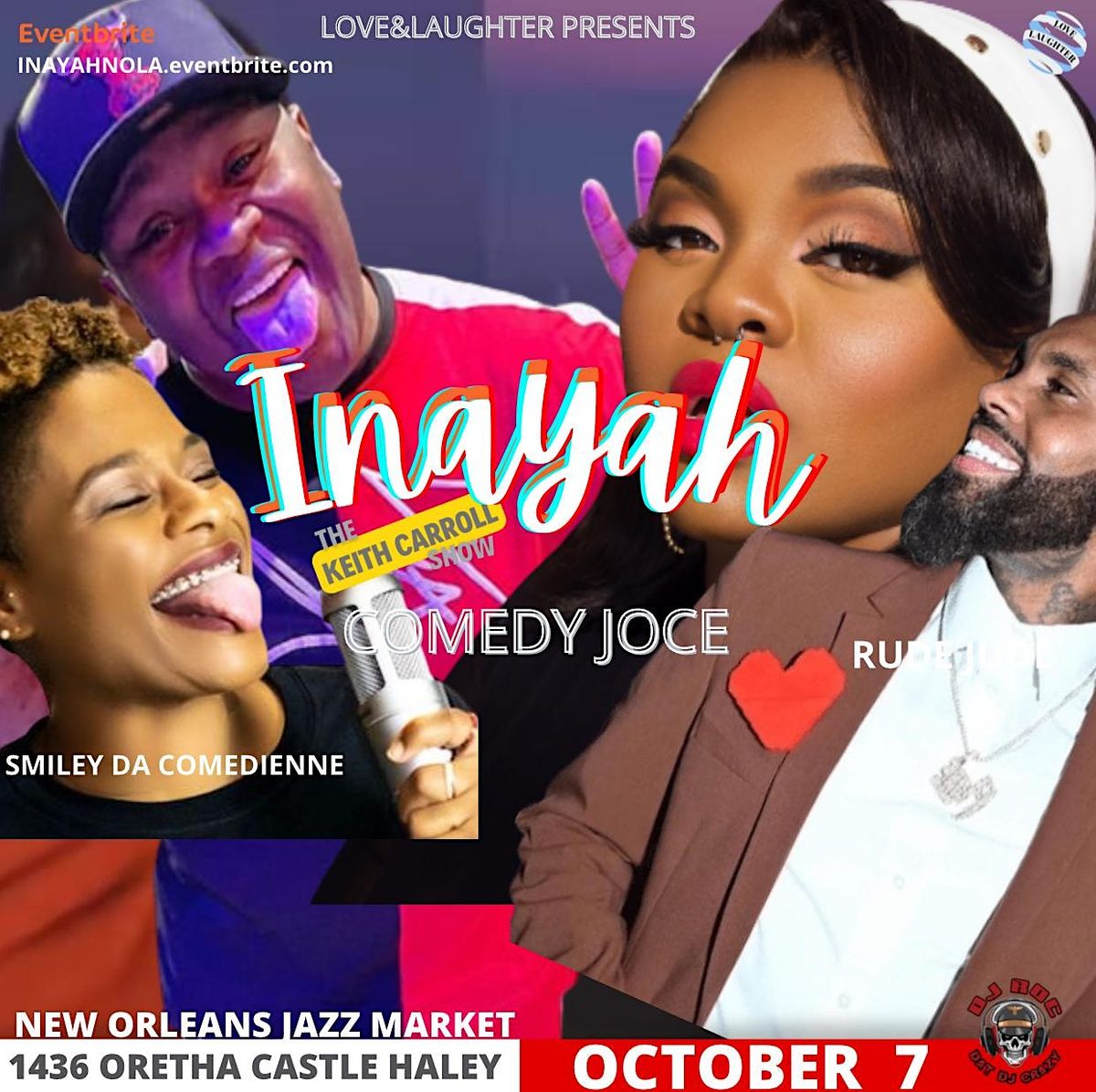 Inayah Lamis at Love and Laughter ft Keith Carroll, Rude Jude &  Smiley