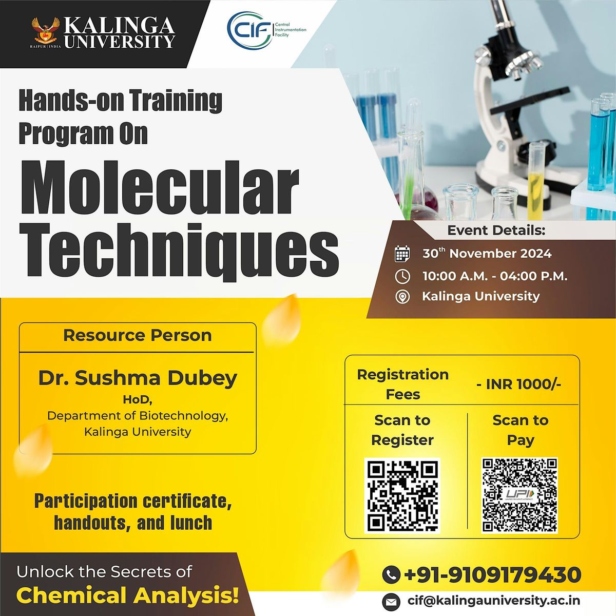 Hands-on Training Program On Molecular Techniques