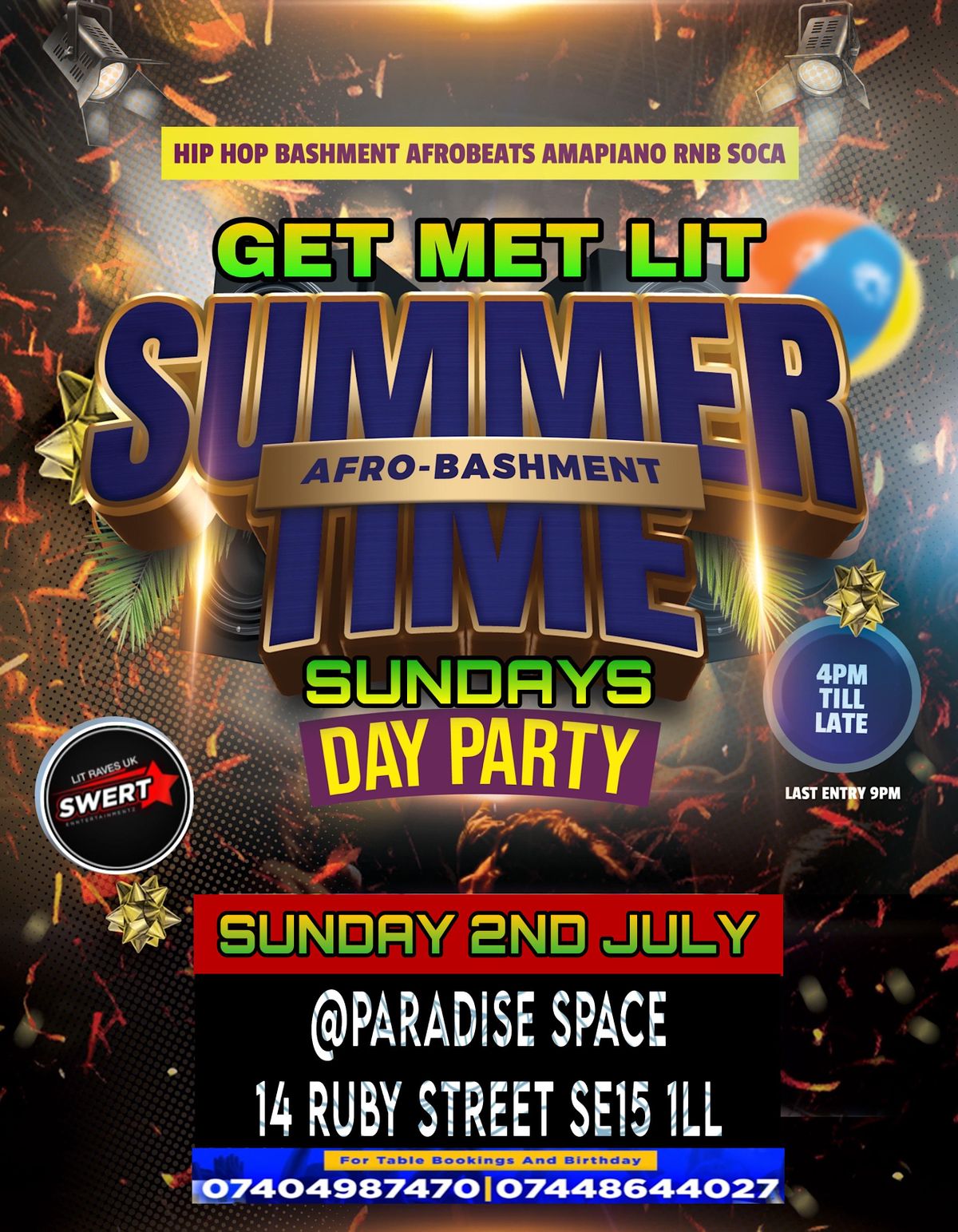 GET ME LIT SUMMERTIME AFROBEATS BASHMENT MENT DAY PARTY