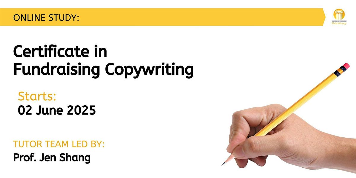 Certificate in Fundraising Copywriting (2nd June 2025)