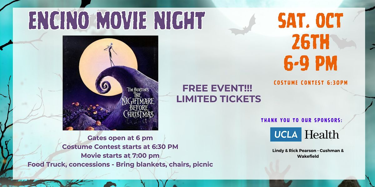 Free Outdoor Movie Night - Encino - Nightmare Before Christmas