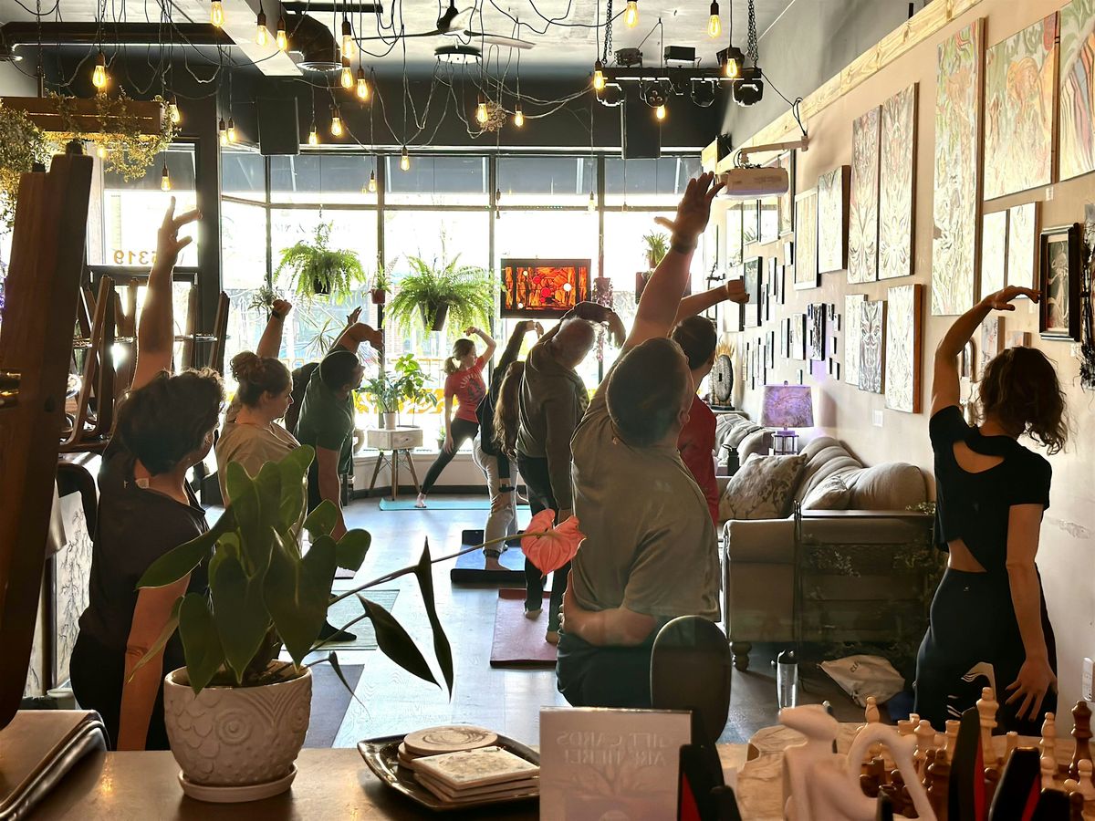 All-Levels Yoga Class at Sacred Waters Kava Bar- [Bottoms Up! Yoga & Brew]