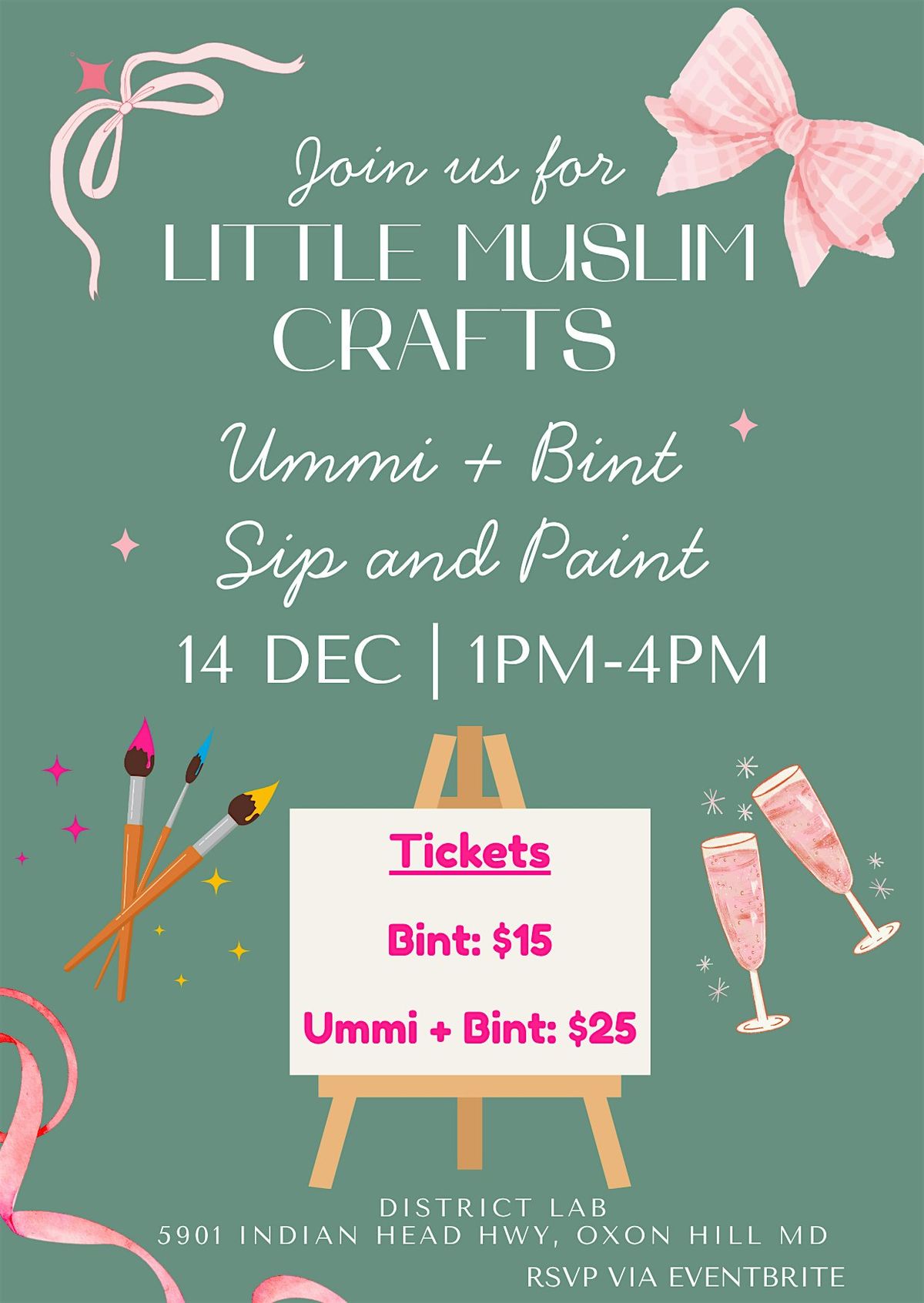 Little Muslim Crafts: Ummi + Bint Sip & Paint