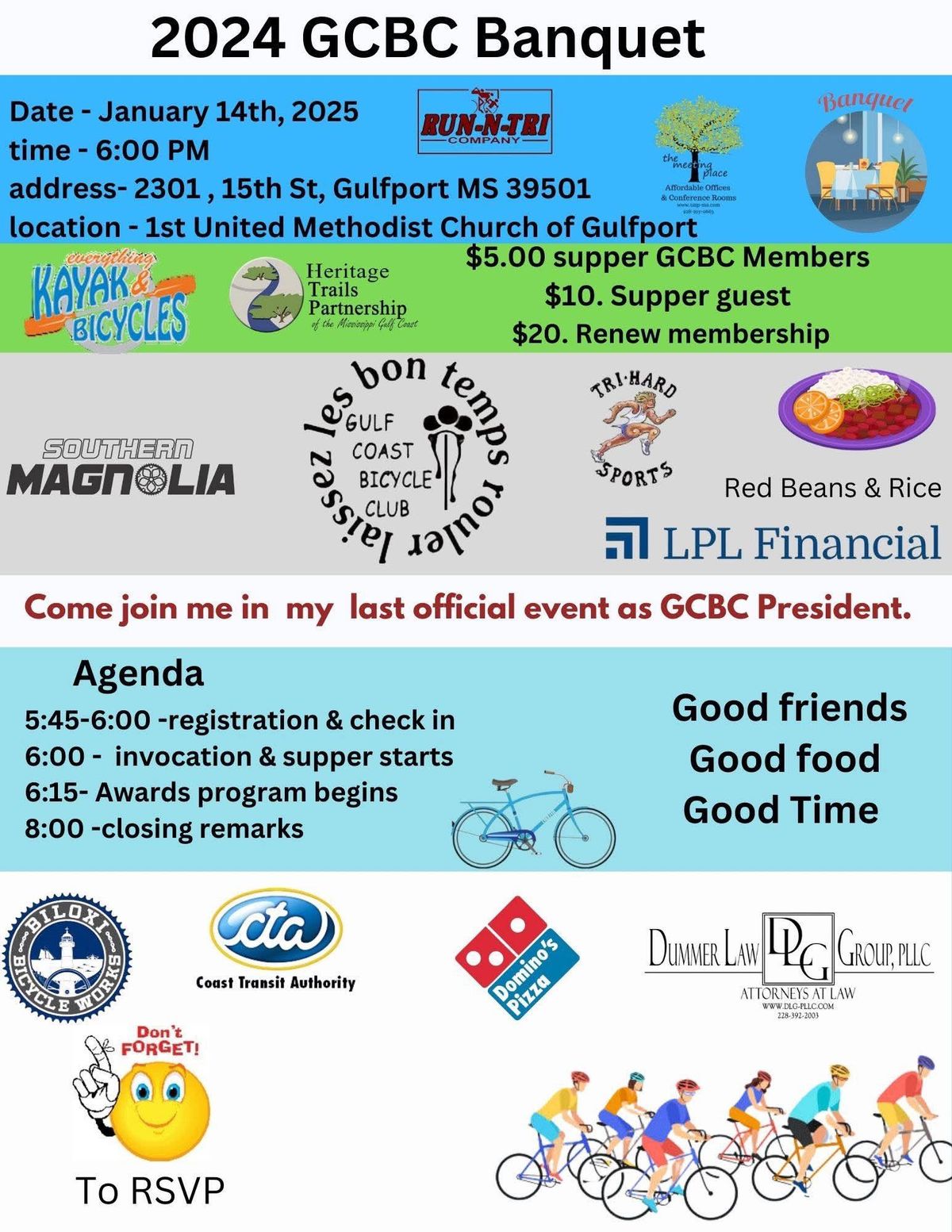 Gulf Coast Bicycle Club 2024 Banquet 