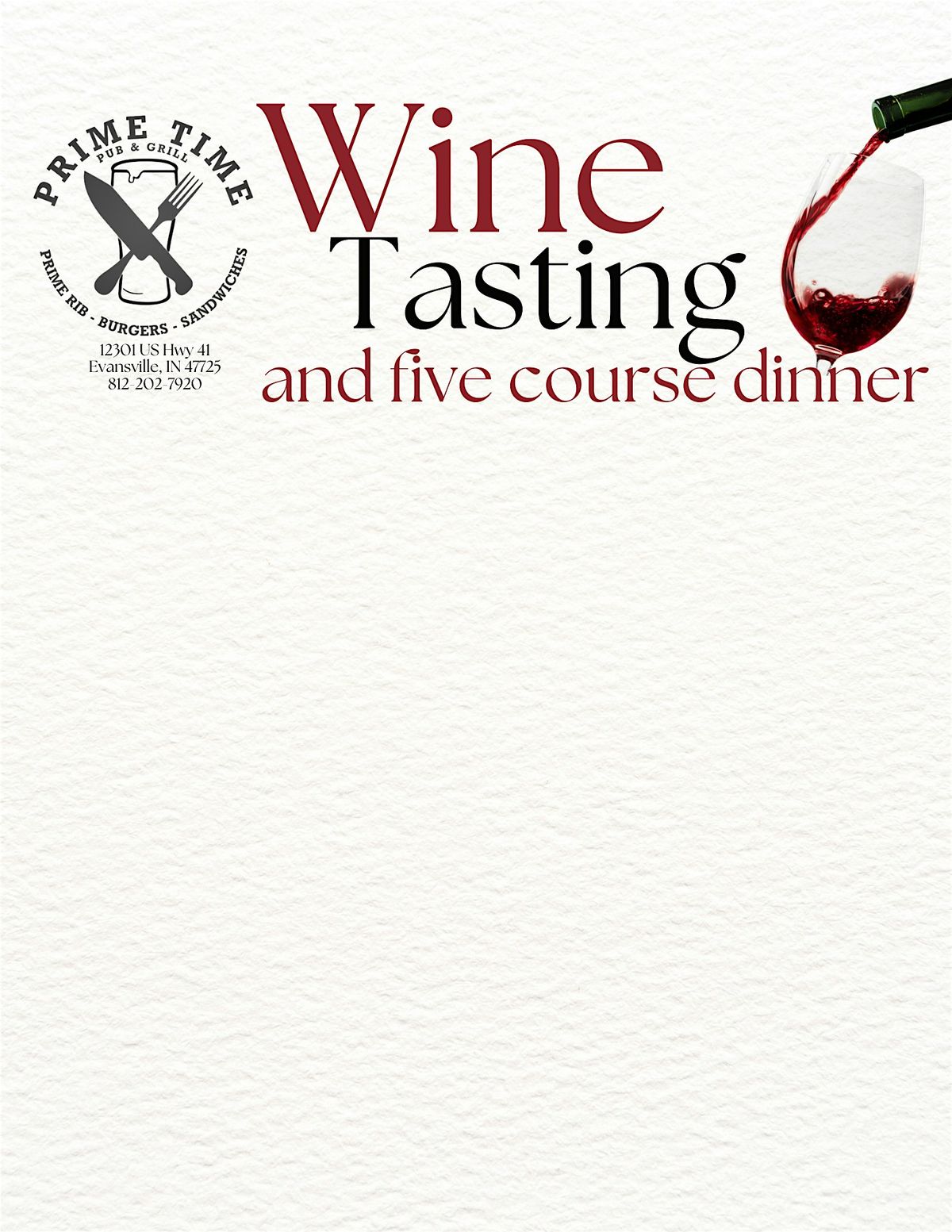 Wine Tasting & Dinner