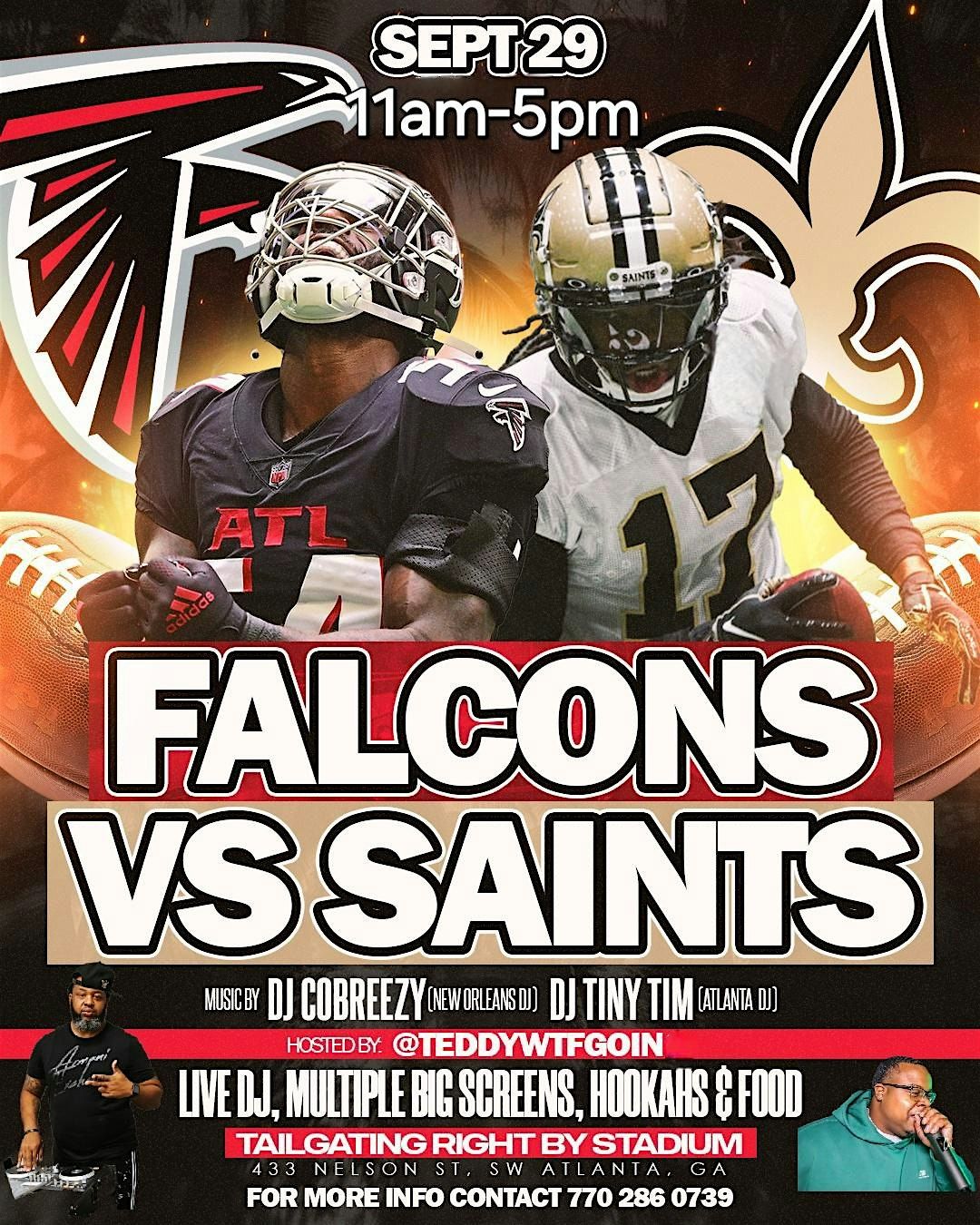 FALCONS VS SAINTS BIG TAILGATE PARTY