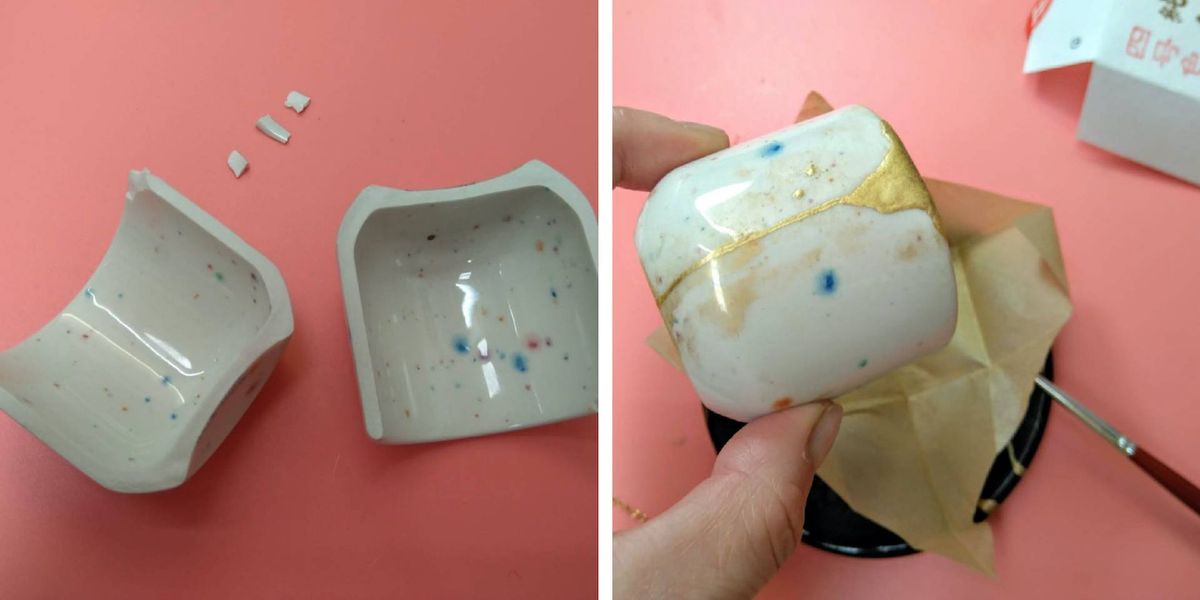 Japanese Art Kintsugi Ceramic Repair Workshop by Yoko Kawada 