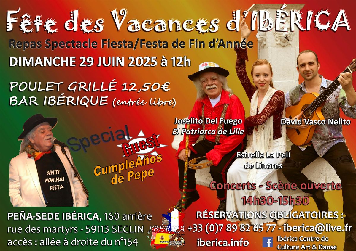 Repas Spectacle Espagnol Flamenco Gypsy Ib\u00e9rica Seclin Lille Hauts de Franc