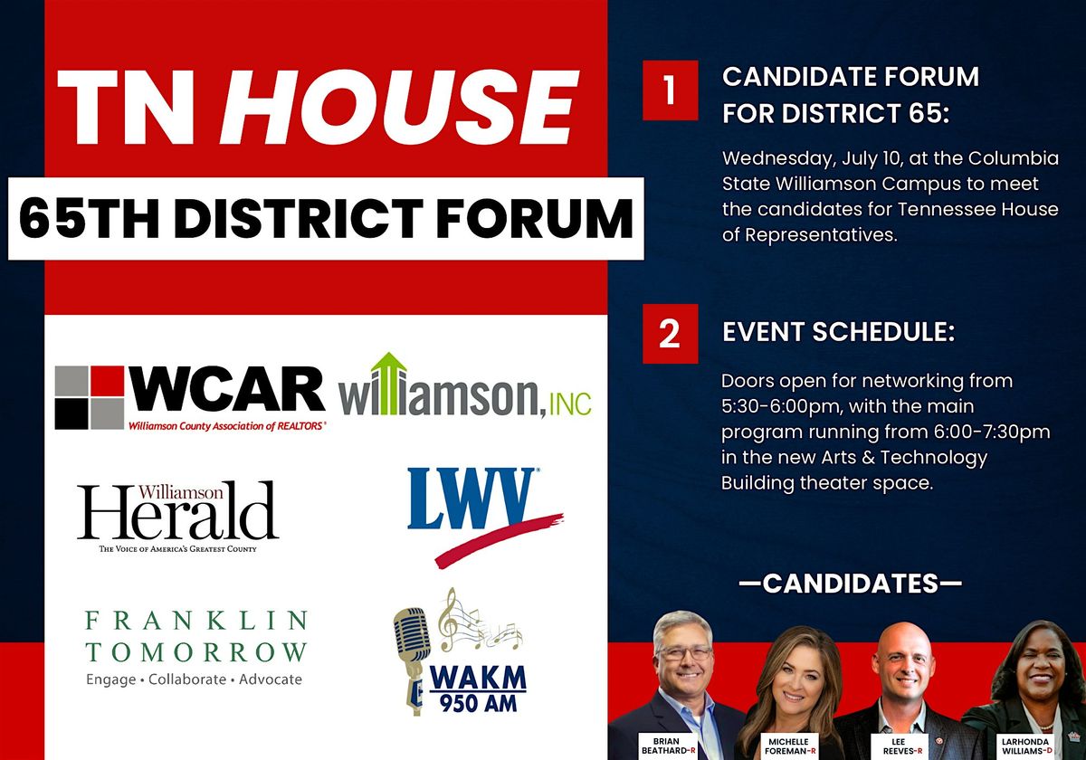 65th District TN House Candidates' Forum