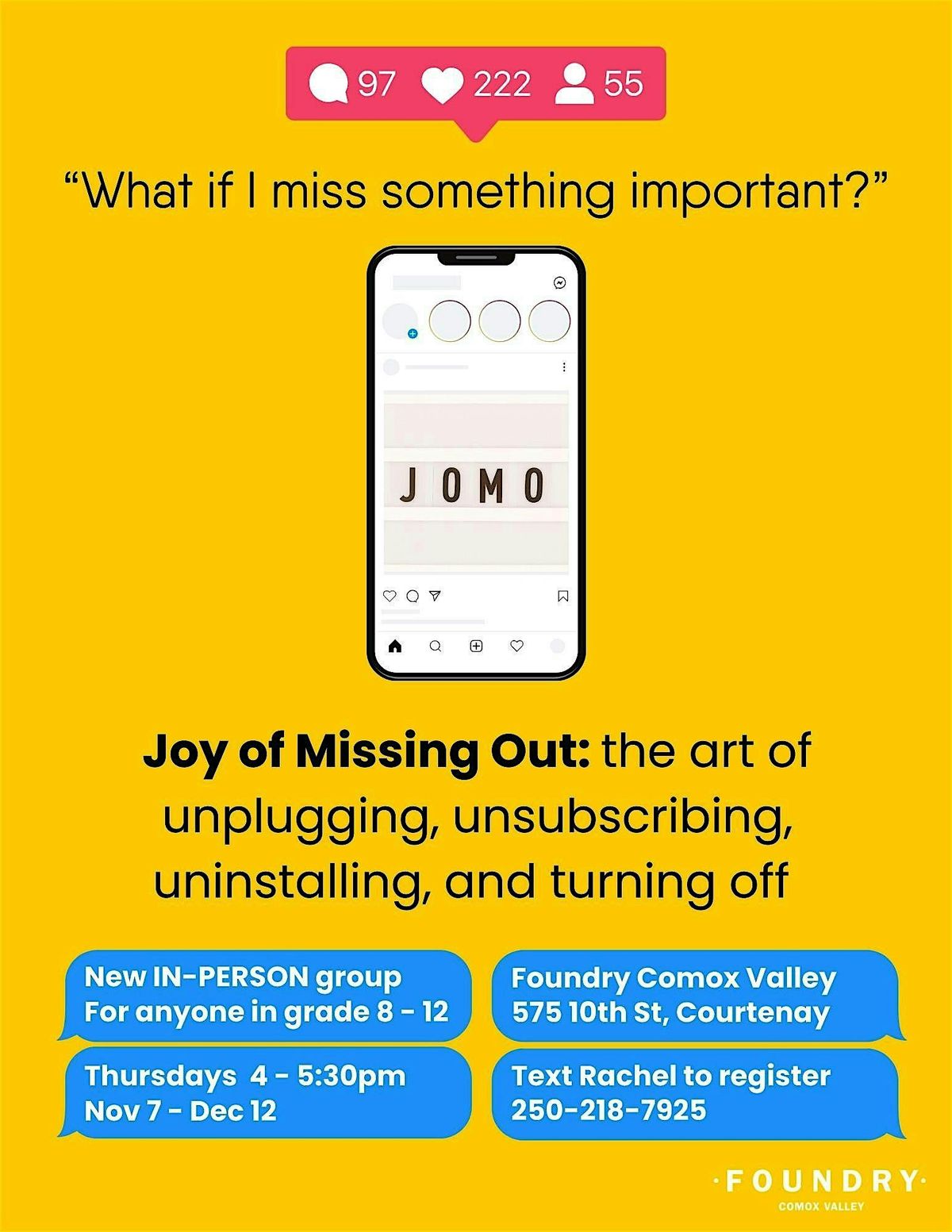 JOMO: The Joy of Missing Out