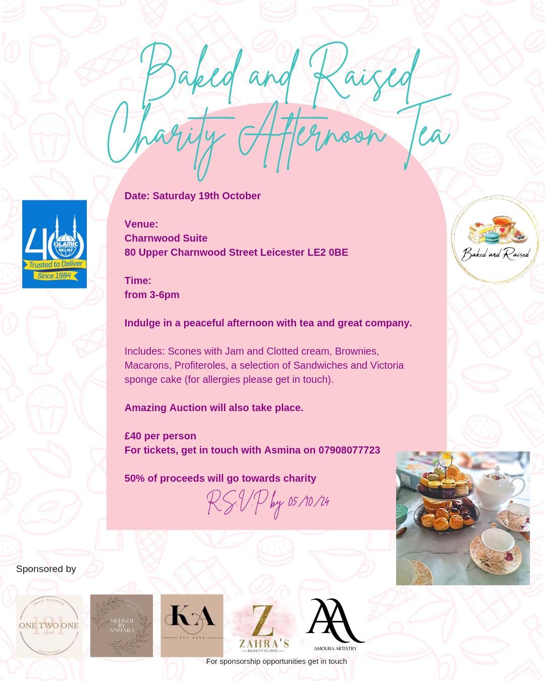 Baked and Raised Charity Afternoon Tea 