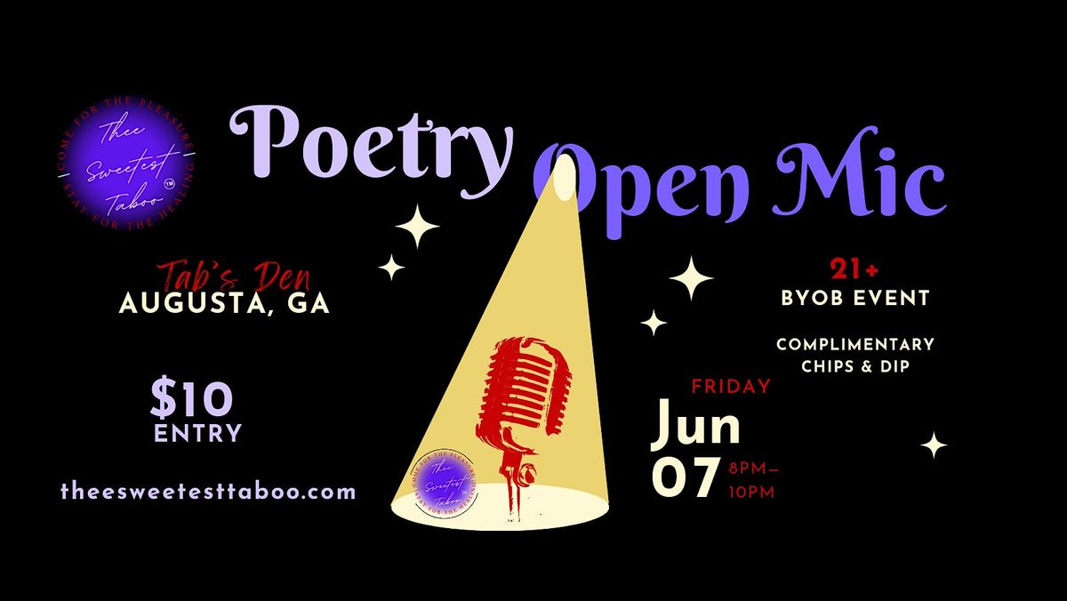 Poetry Open Mic @ Tab's Den (please read "About this event" section)