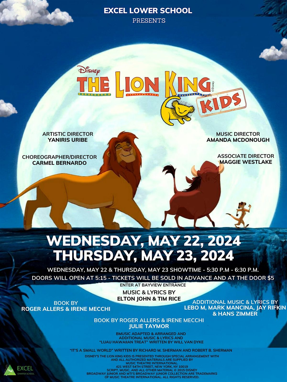 Excel Charter School Lion King Show
