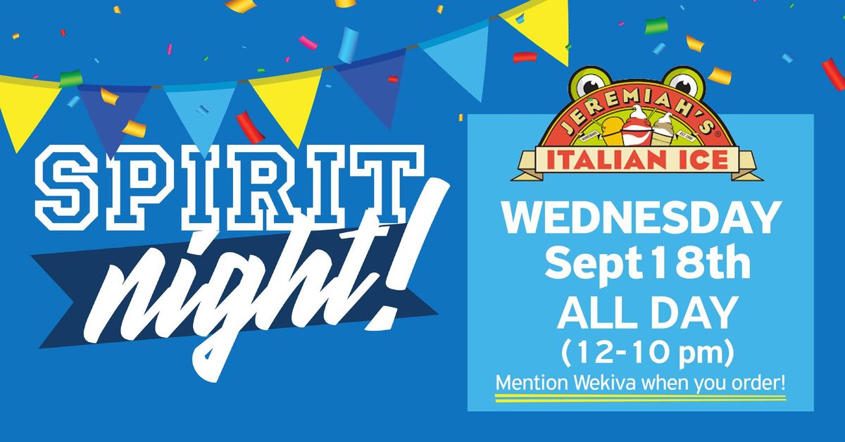 Spirit Night: Jeremiah's