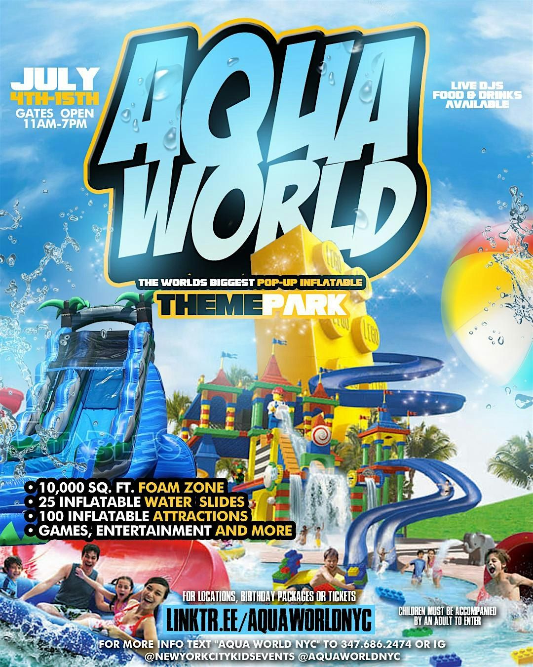 THE WORLDS BIGGEST POP-UP INFLATABLE WATER PARK JULY 4TH