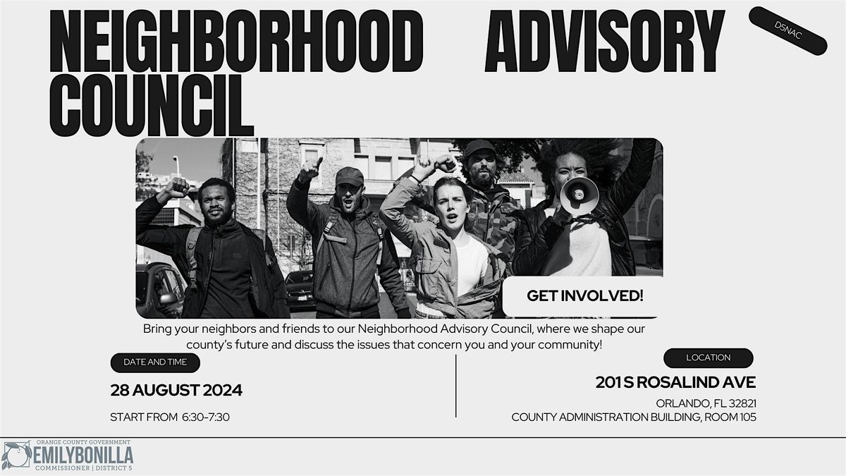 District 5 Neighborhood Advisory Council Meeting \u2013 August 28, 2024