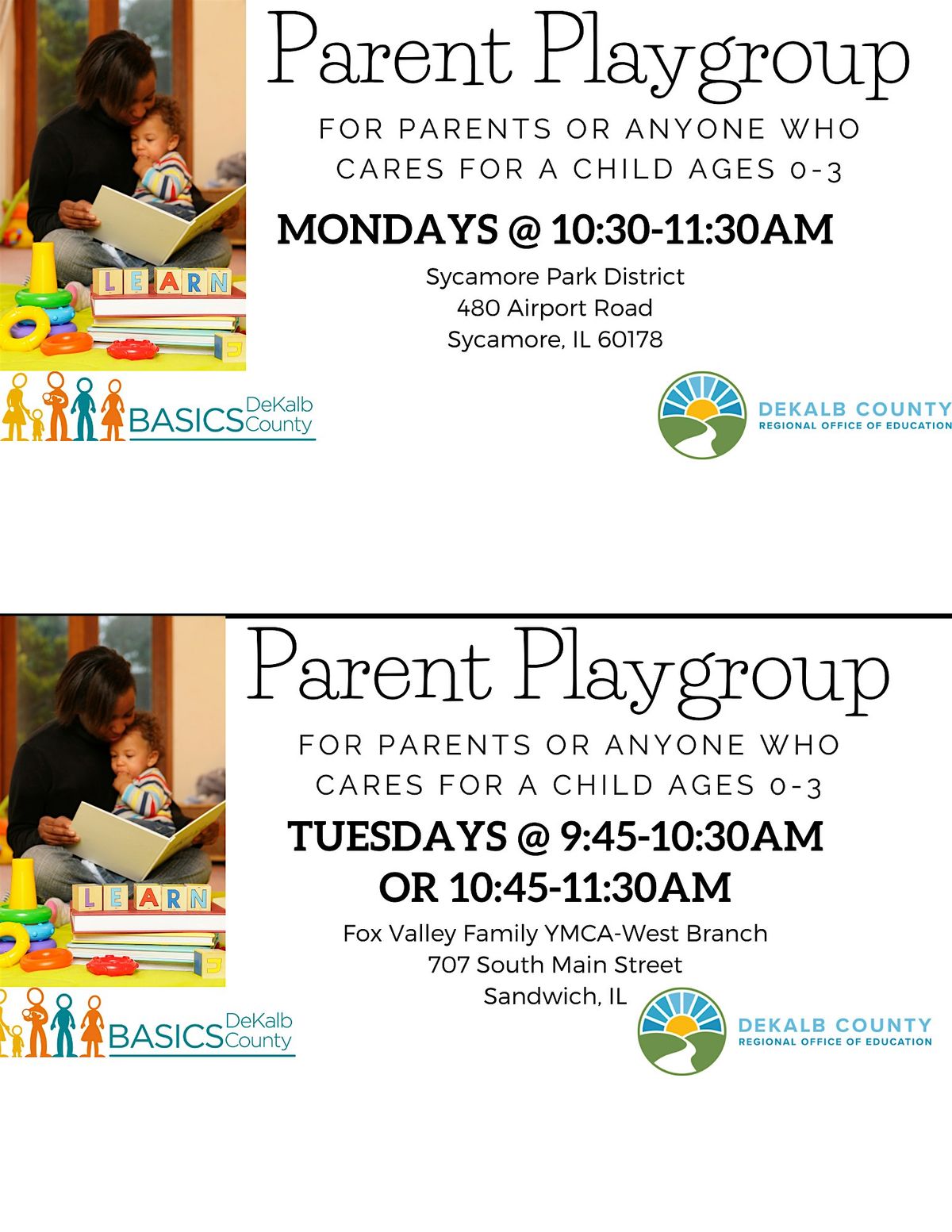 Monday Parent Playgroup Sycamore